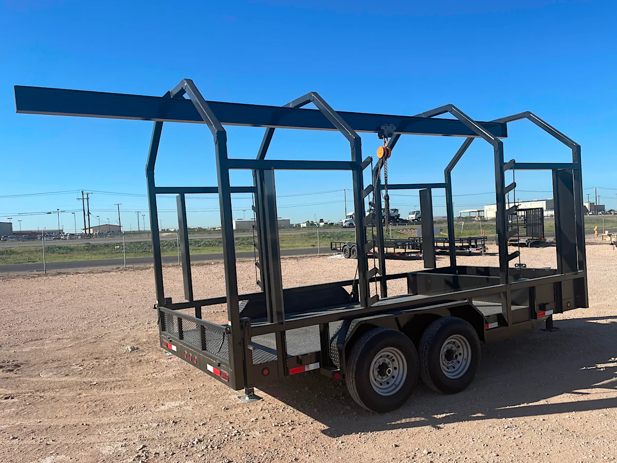 AT Trailers 16'x83" Monorail Oilfield Trailer (SM) - Stock #91156 - Image 3 of 5 AT Trailers 16'x83" Monorail Oilfield Trailer (SM) - Stock #91156 - Image 3 of 5