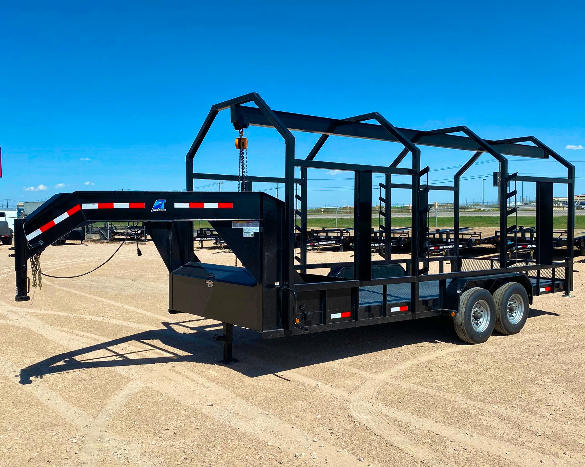 AT Trailers 20'x83" Gooseneck Monorail Oilfield Trailer (SM) - Stock #91157 - Image 1 of 1