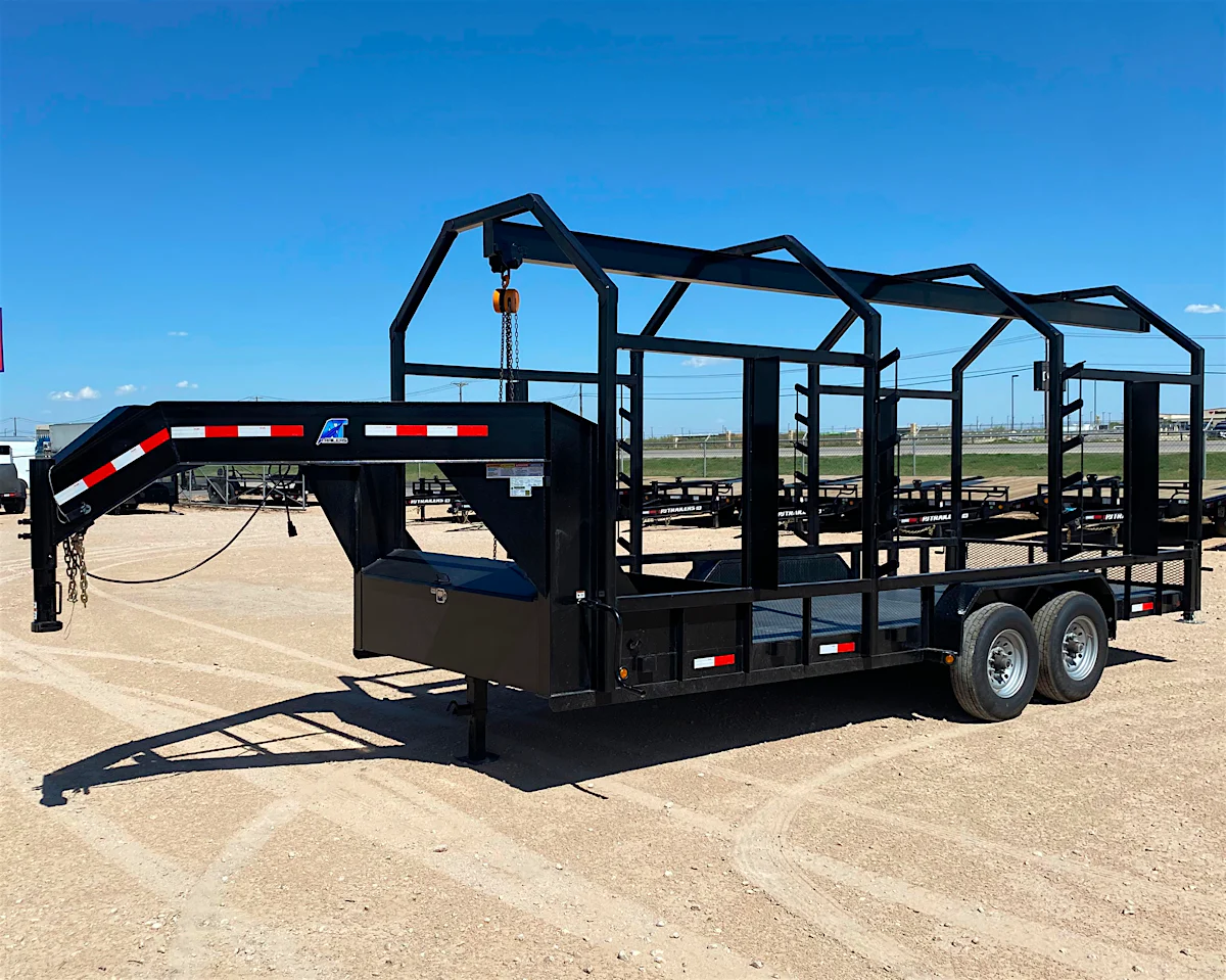 AT Trailers 20'x83" Gooseneck Monorail Oilfield Trailer (SM) - Stock #91157 - Image 1 of 1 AT Trailers 20'x83" Gooseneck Monorail Oilfield Trailer (SM) - Stock #91157 - Image 1 of 1