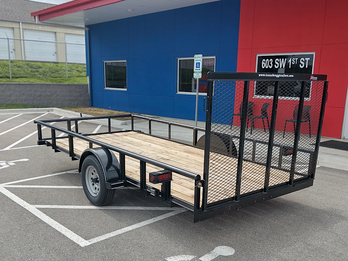 Texas Bragg 14'x77" Utility Trailer w/ 4' Gate (U1) - Stock #91193 - Image 3 of 4 Texas Bragg 14'x77" Utility Trailer w/ 4' Gate (U1) - Stock #91193 - Image 3 of 4