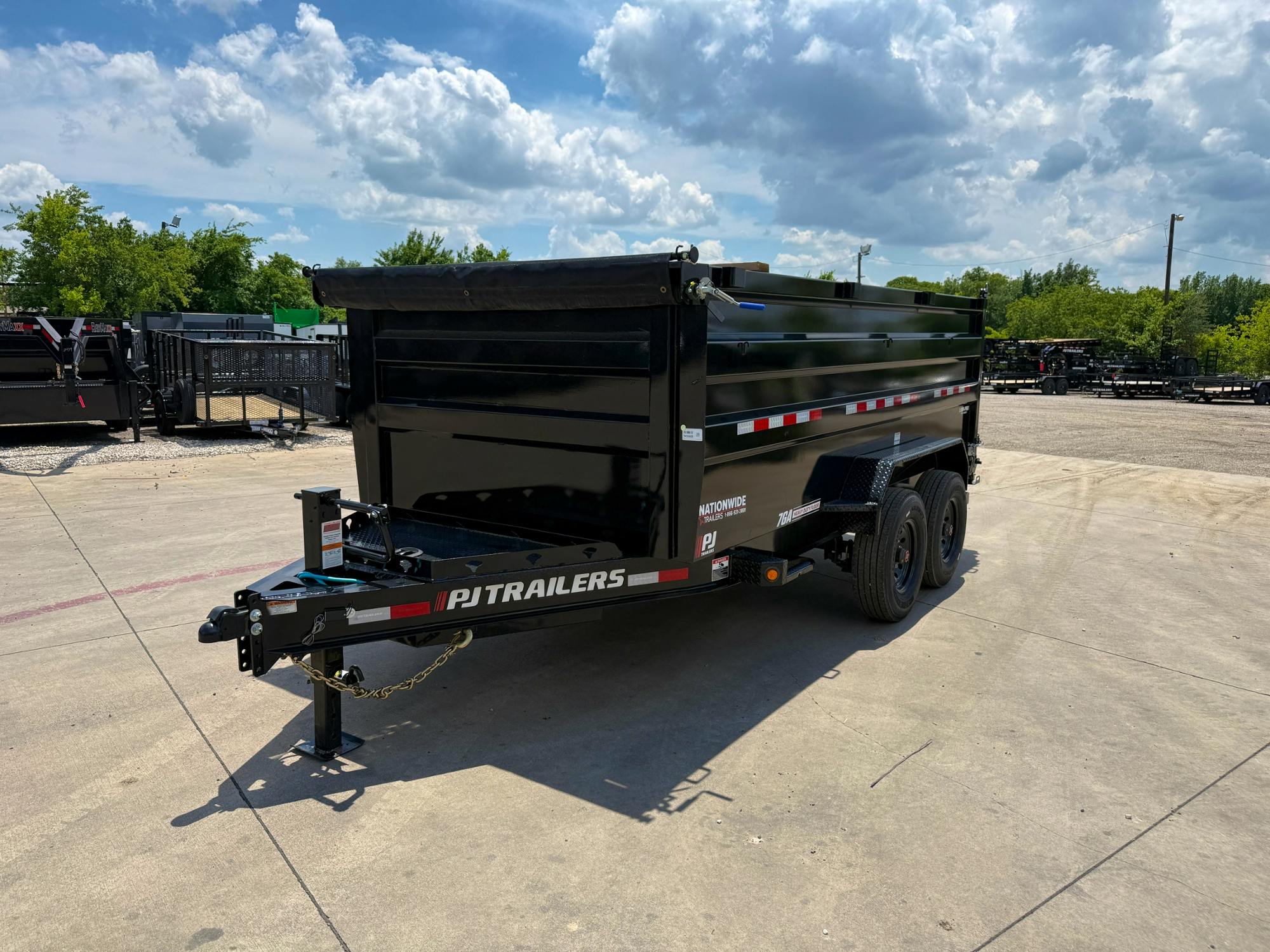 PJ Trailers 14'x83" 16k Dump Trailer w/ 4ft Sides (DX)
