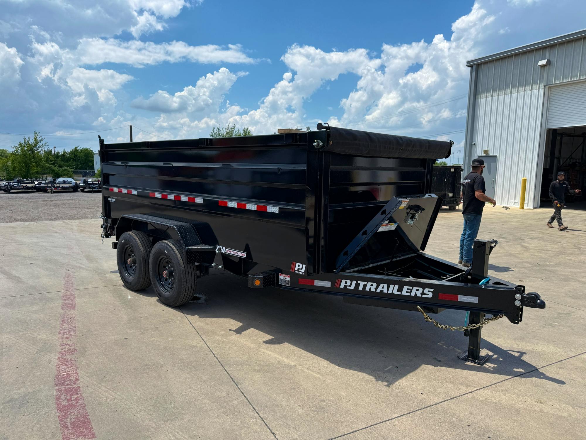 PJ Trailers 14'x83" 16k Dump Trailer w/ 4ft Sides (DX)