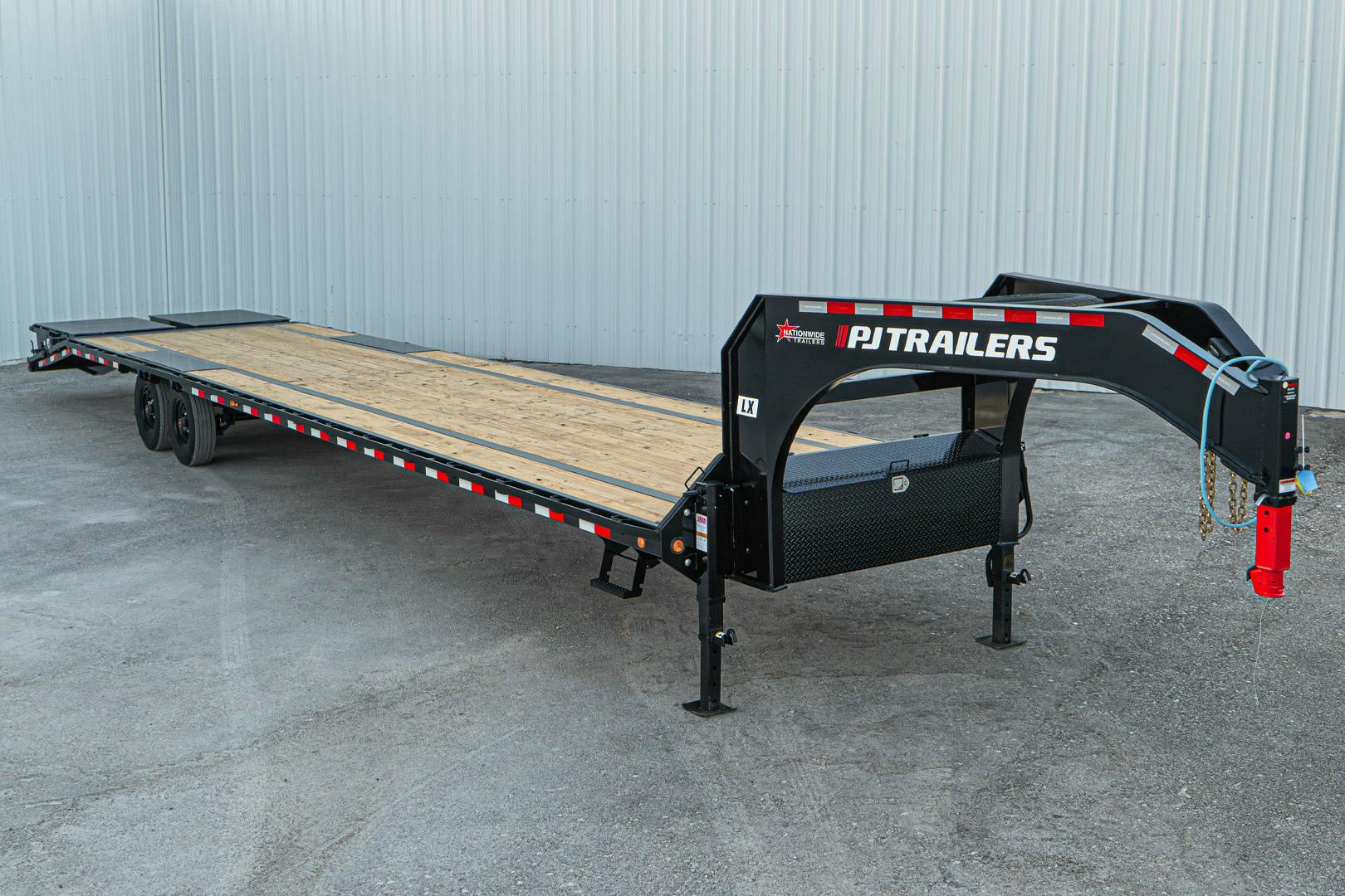 PJ Trailers 40'x102" 18k Gooseneck Flatbed Trailer w/ Singles (LX) - Stock #91255 - Image 2 of 27
