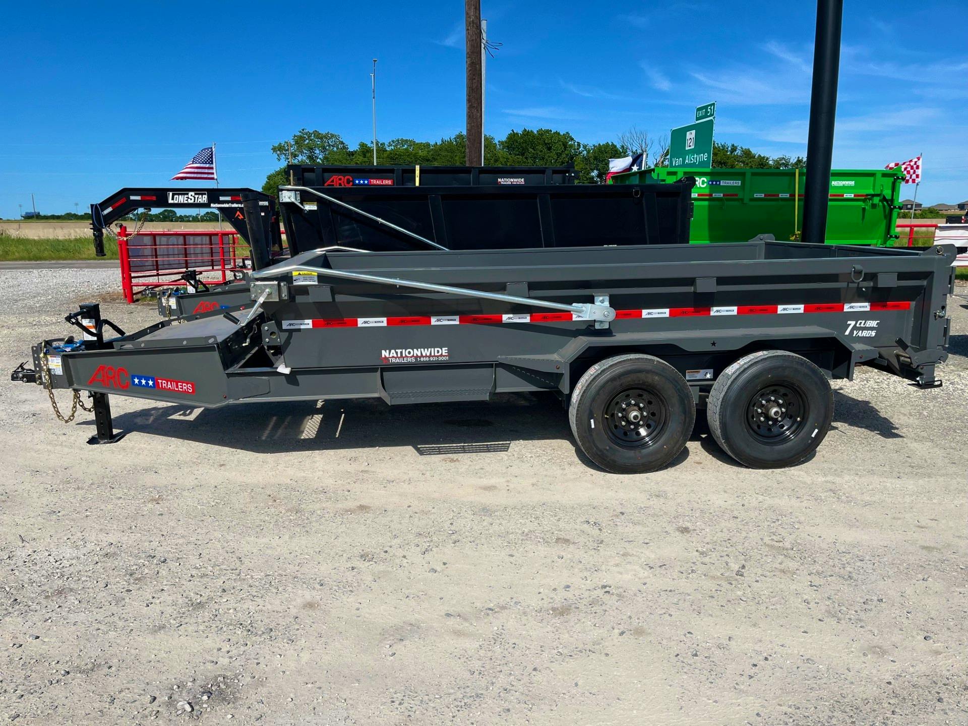 ARC Trailers 14'x83" Telescopic Dump Trailer w/ 2' Sides (BDT) - Stock #91273 - Image 3 of 5