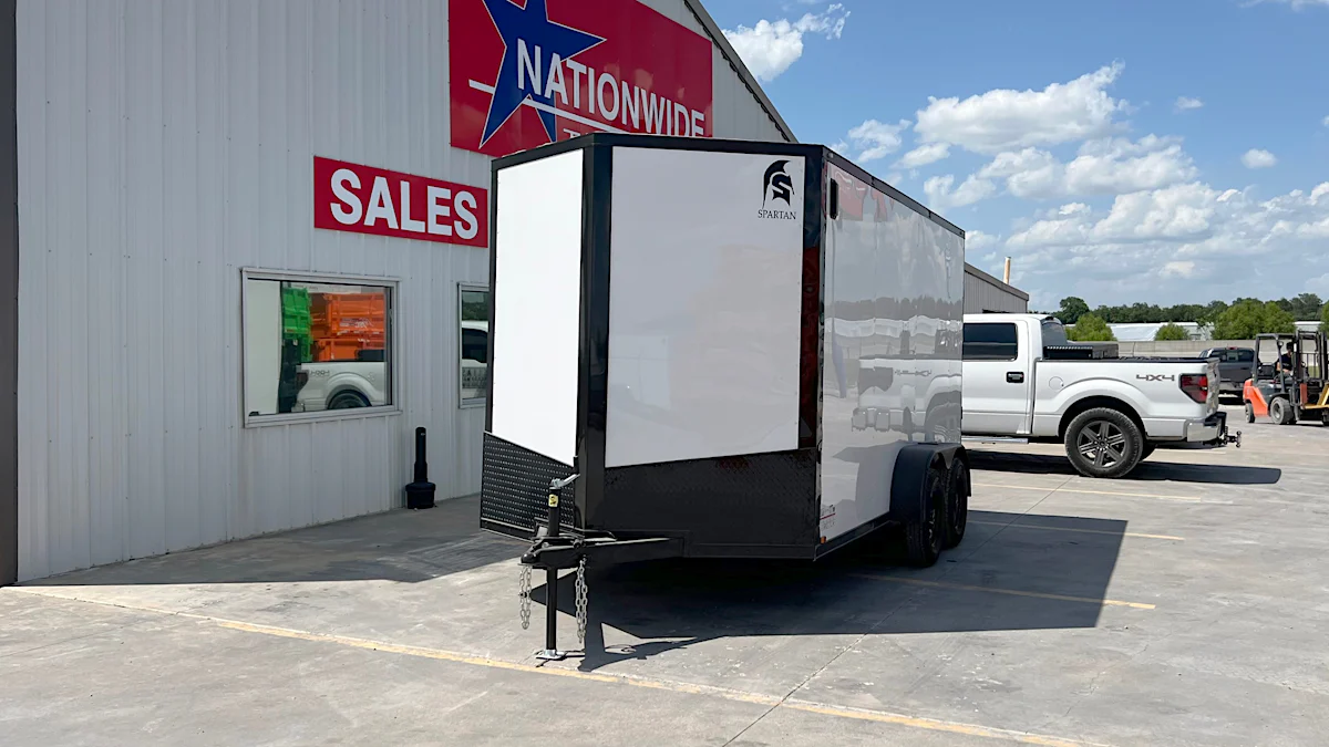 Spartan 7'x14' Enclosed Cargo Trailer w/ Rear Ramp Door (C2) - Stock #91337 - Image 2 of 9 Spartan 7'x14' Enclosed Cargo Trailer w/ Rear Ramp Door (C2) - Stock #91337 - Image 2 of 9