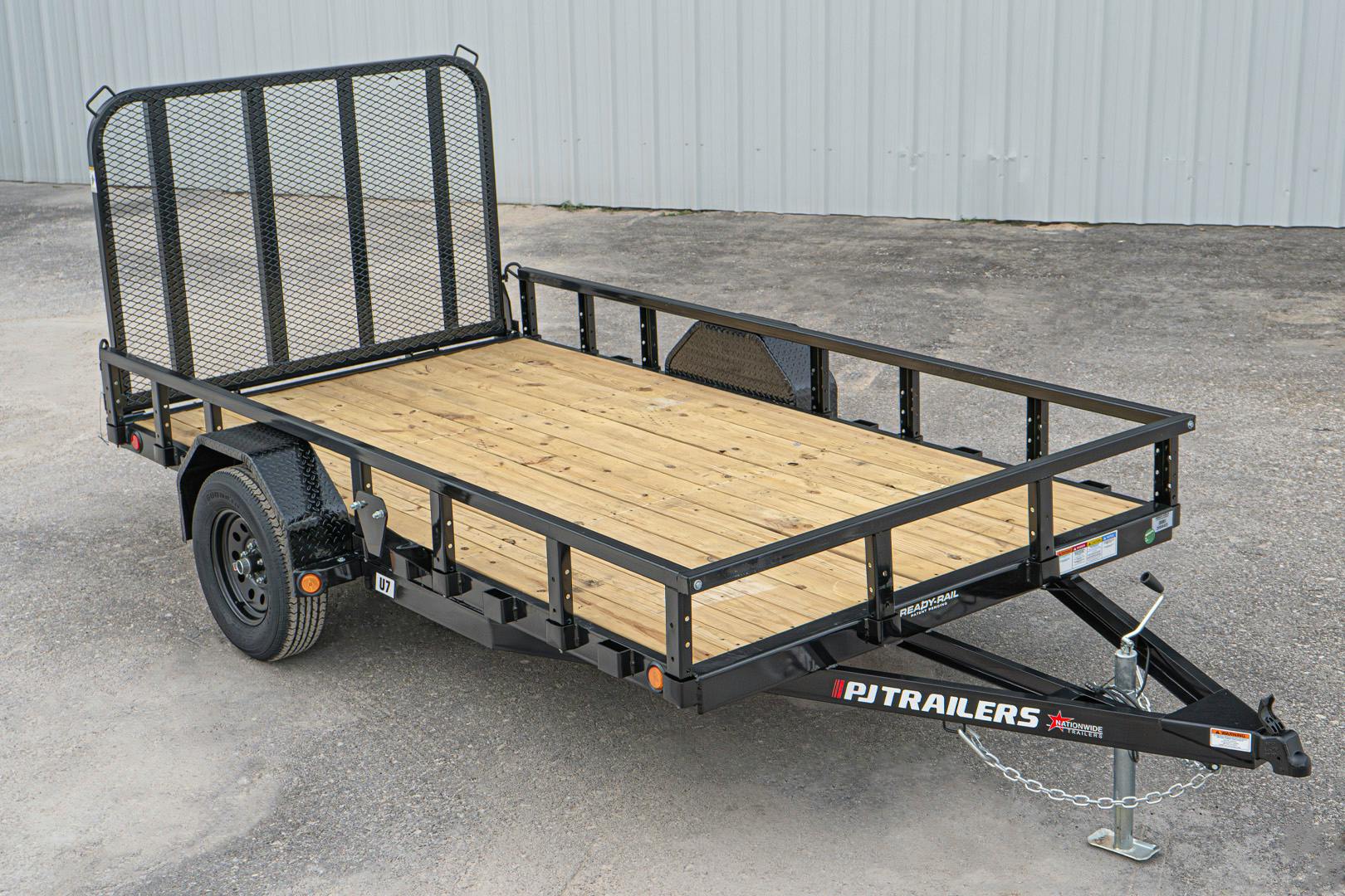 PJ Trailers 12'x77" Single Axle 4" Channel Utility Trailer (U7) - Stock #91348 - Image 1 of 1
