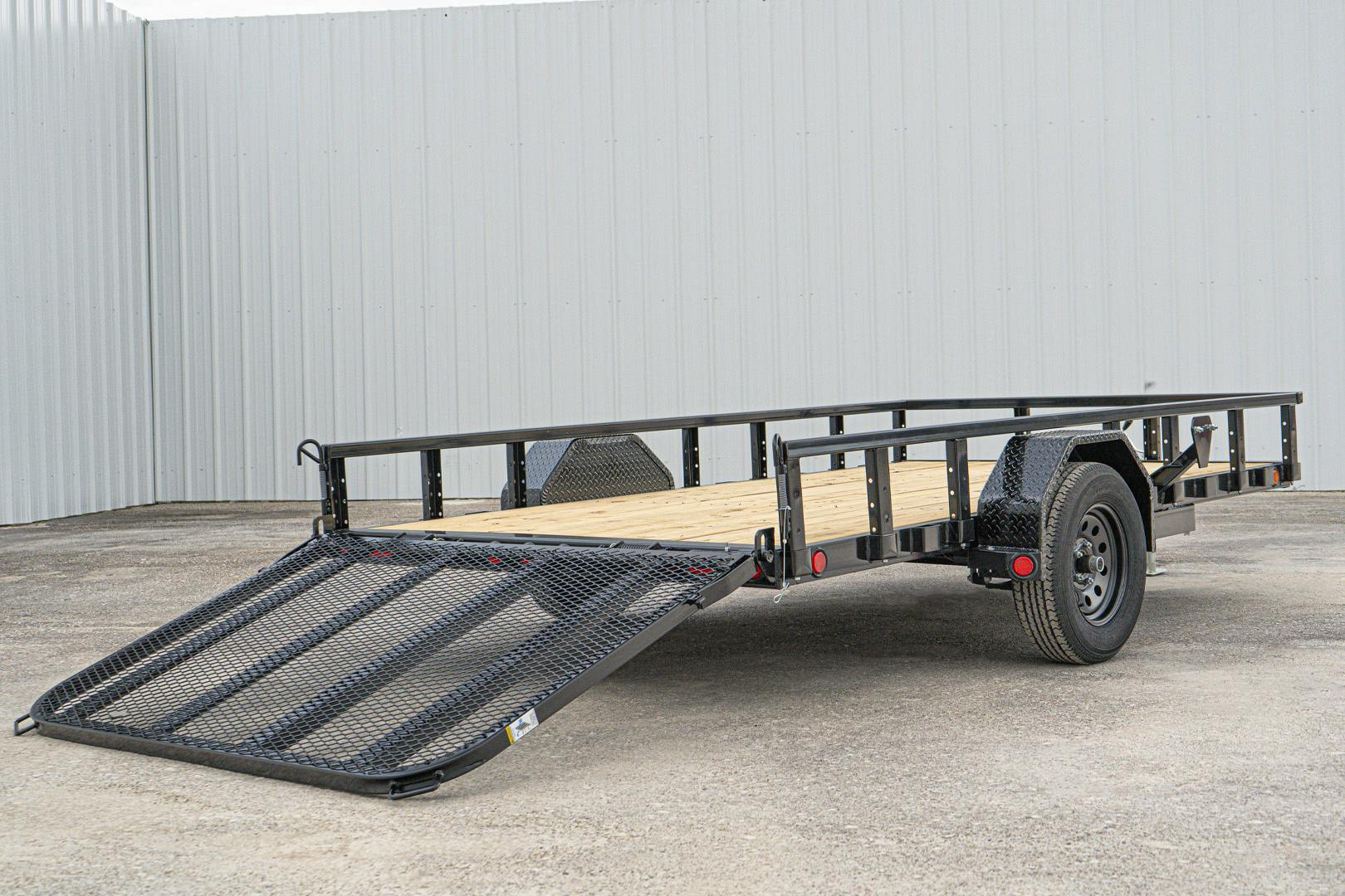 PJ Trailers 12'x77" Single Axle 4" Channel Utility Trailer (U7) - Stock #91348 - Image 17 of 17