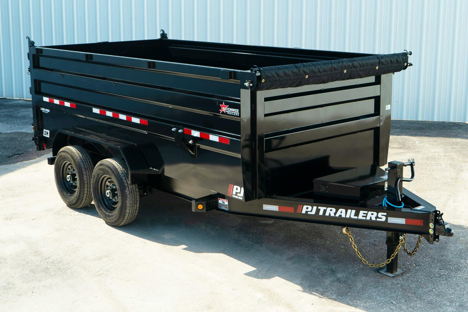 PJ Trailers 14'x83" Low Pro High Side Dump Trailer w/ 4' Sides (DM) - Stock #91398 - Image 2 of 30