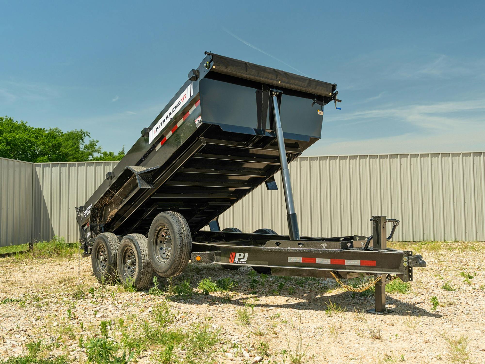 PJ Trailers 14'x83" Telescopic Dump Trailer w/ 2' Sides (DT) - Stock #91401 - Image 1 of 1