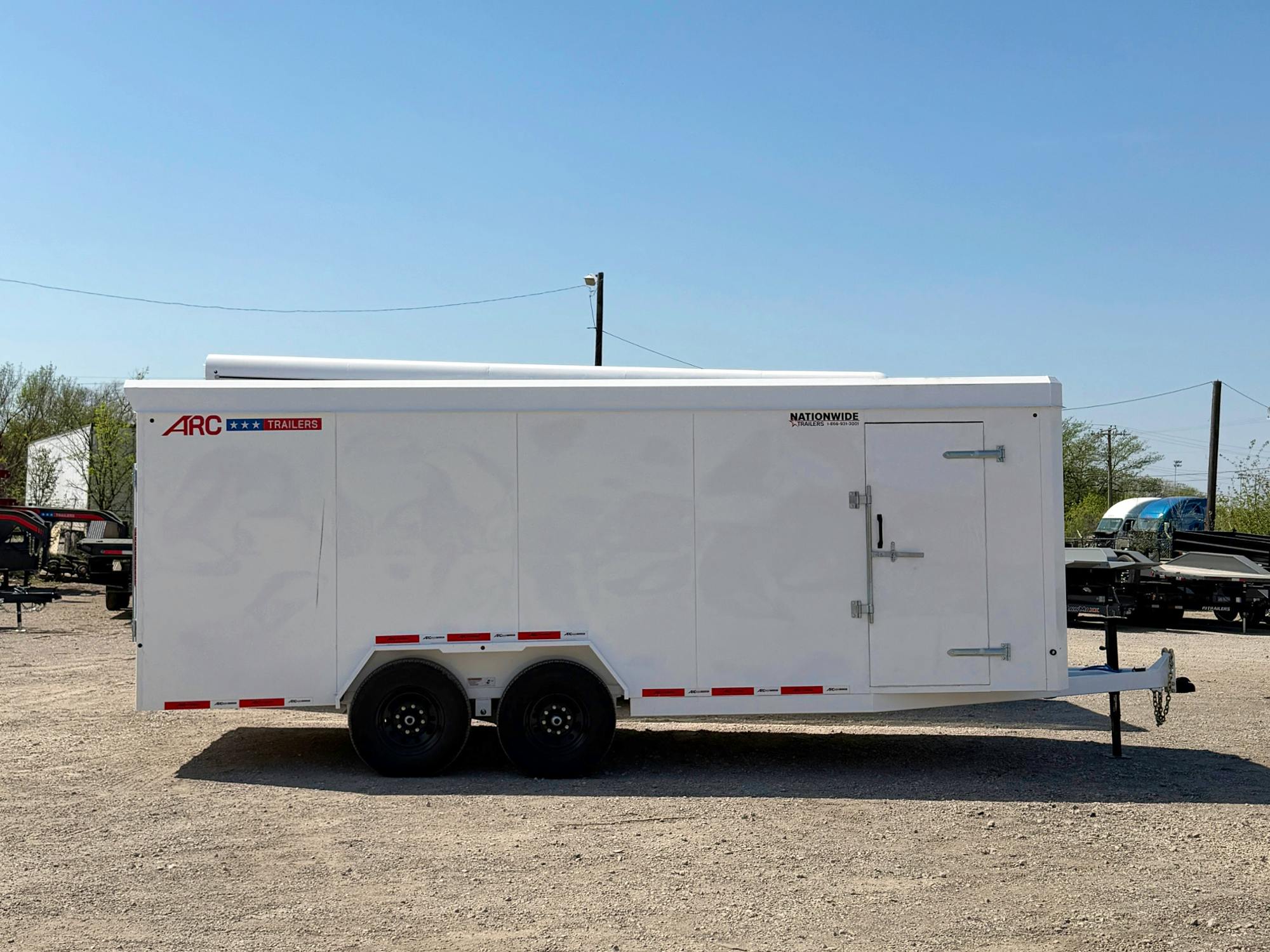 ARC Trailers 7'10"X20' Steel Enclosed Cargo Trailer w/ Rear Ramp Door (BCS) - Stock #91410 - Image 2 of 7