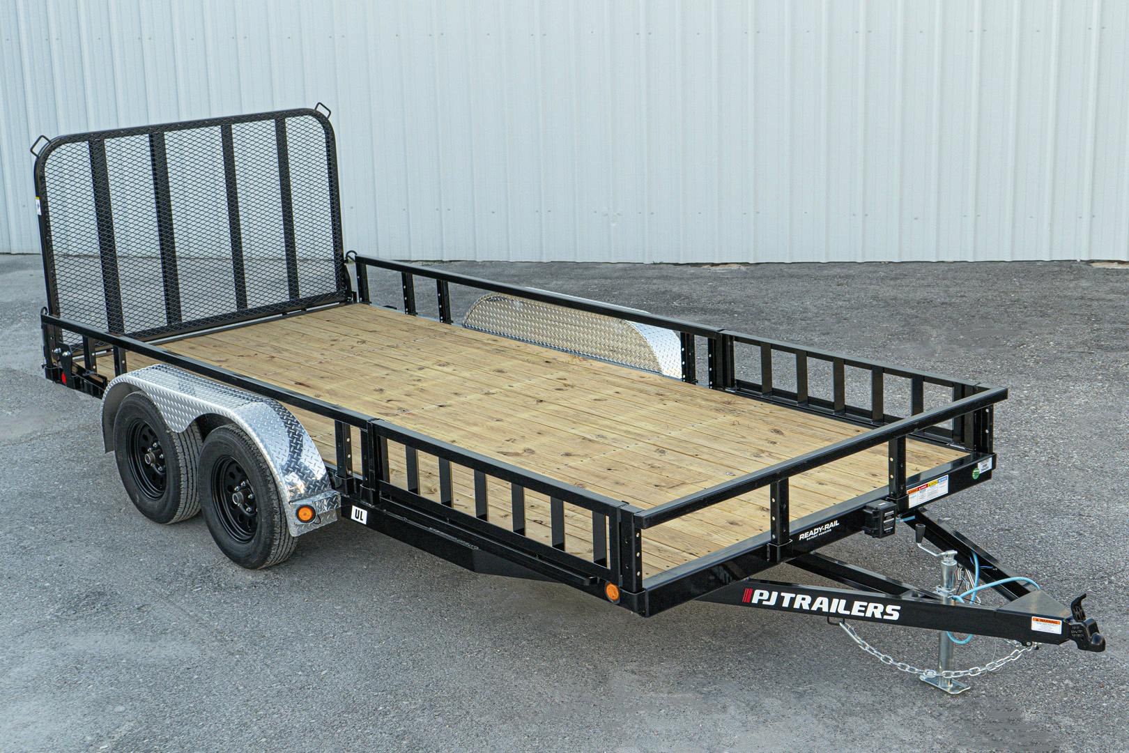 PJ Trailers 16'x83" Tandem Axle 4" Channel Utility Trailer (UL) - Stock #91430 - Image 1 of 1