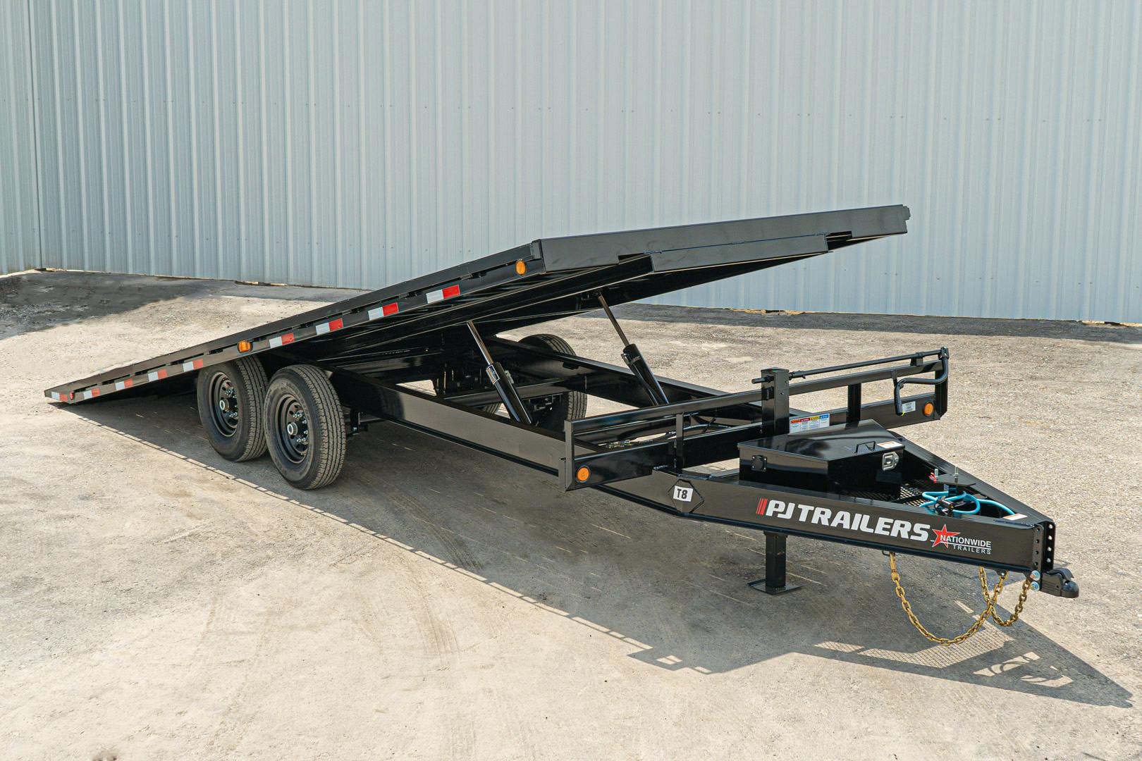 PJ Trailers 22'x102" Deckover Power Tilt Trailer (T8) - Stock #91449 - Image 1 of 1