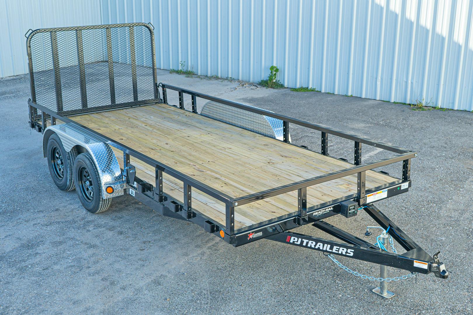 PJ Trailers 16'x83" Tandem Axle 4" Channel Utility Trailer (UL) - Stock #91451 - Image 1 of 1