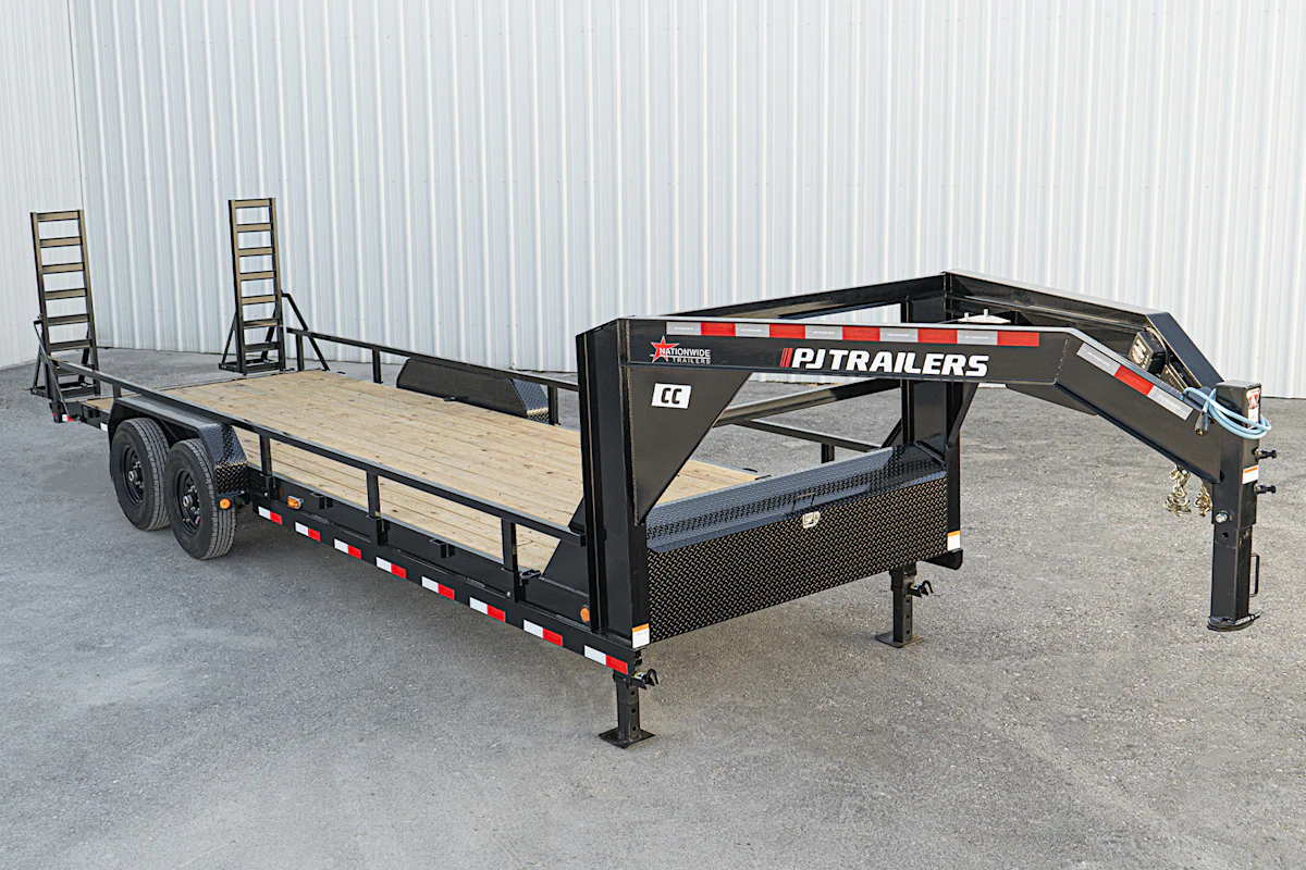PJ Trailers 24'x83" Gooseneck 6" Channel Equipment Trailer (CC) - Stock #91455 - Image 1 of 1 PJ Trailers 24'x83" Gooseneck 6" Channel Equipment Trailer (CC) - Stock #91455 - Image 1 of 1