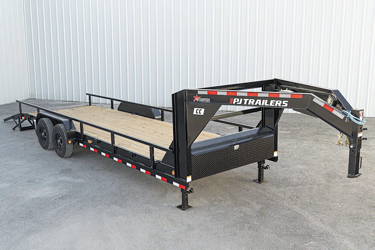 PJ Trailers 24'x83" Gooseneck 6" Channel Equipment Trailer (CC) - Stock #91455 - Image 2 of 20 PJ Trailers 24'x83" Gooseneck 6" Channel Equipment Trailer (CC) - Stock #91455 - Image 2 of 20