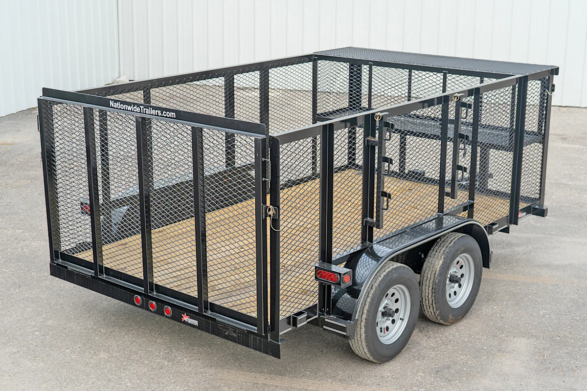 Texas Bragg 12'x83" Landscape Trailer w/ 4' Sides & 4' Gate (L2) - Stock #91464 - Image 12 of 15 Texas Bragg 12'x83" Landscape Trailer w/ 4' Sides & 4' Gate (L2) - Stock #91464 - Image 12 of 15
