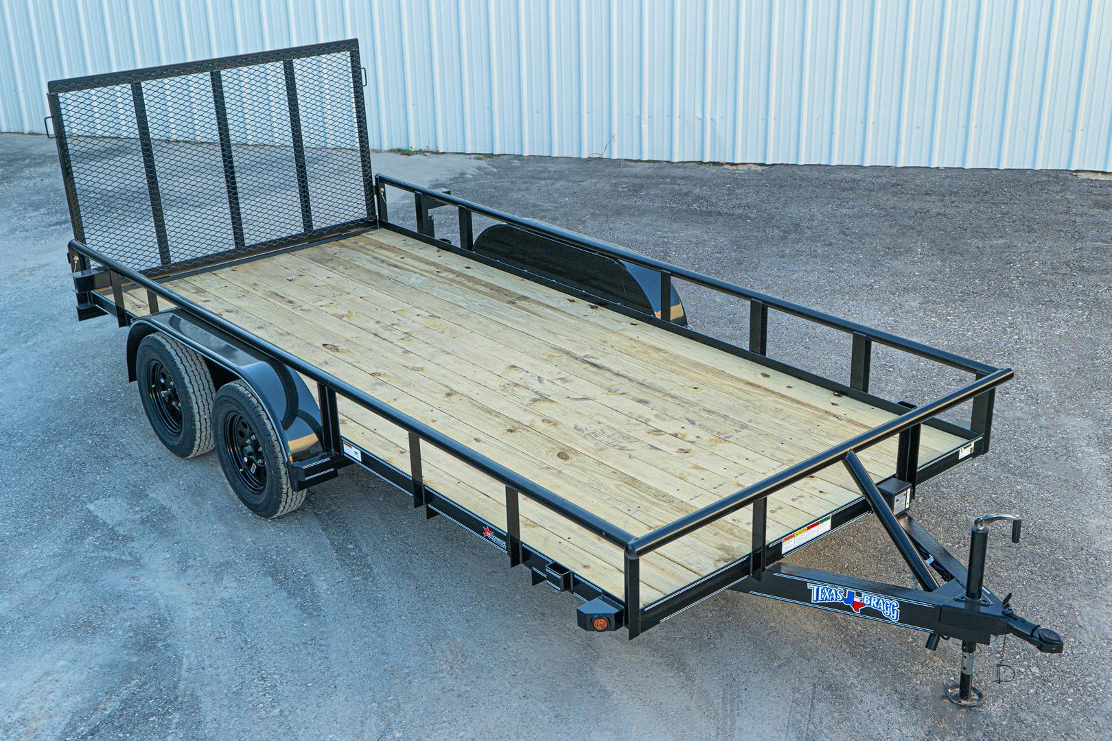 Texas Bragg 16'x83" Utility Trailer w/ 4' Gate (U2) - Stock #91466 - Image 1 of 15