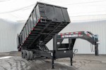 PJ Trailers 20'x96" Gooseneck Dual Dump Trailer w/ 4' Sides (DD) Stock #91557 - Thumbnail 3