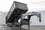 PJ Trailers 20'x96" Gooseneck Dual Dump Trailer w/ 4' Sides (DD) Stock #91557 - Thumbnail 5