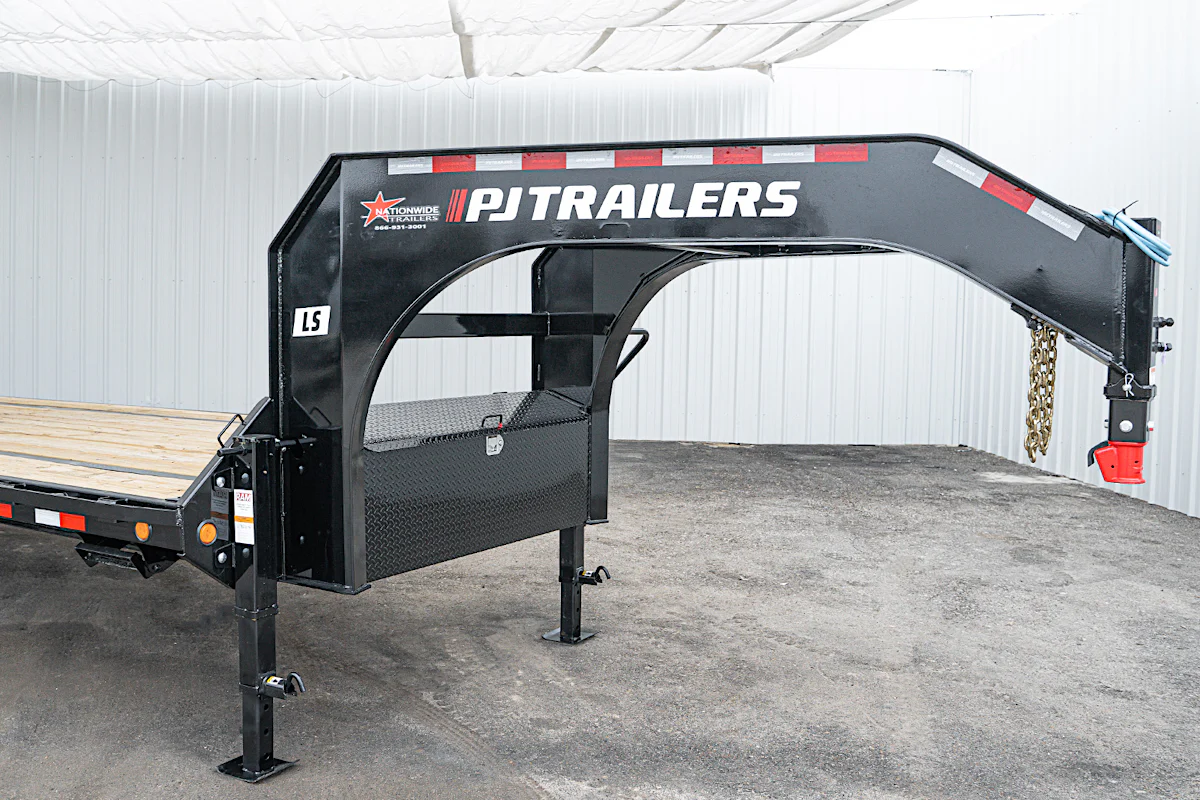 PJ Trailers 32'x102" Gooseneck Low Pro Flatbed Trailer w/ Singles (LS) - Stock #91597 - Image 4 of 16 PJ Trailers 32'x102" Gooseneck Low Pro Flatbed Trailer w/ Singles (LS) - Stock #91597 - Image 4 of 16