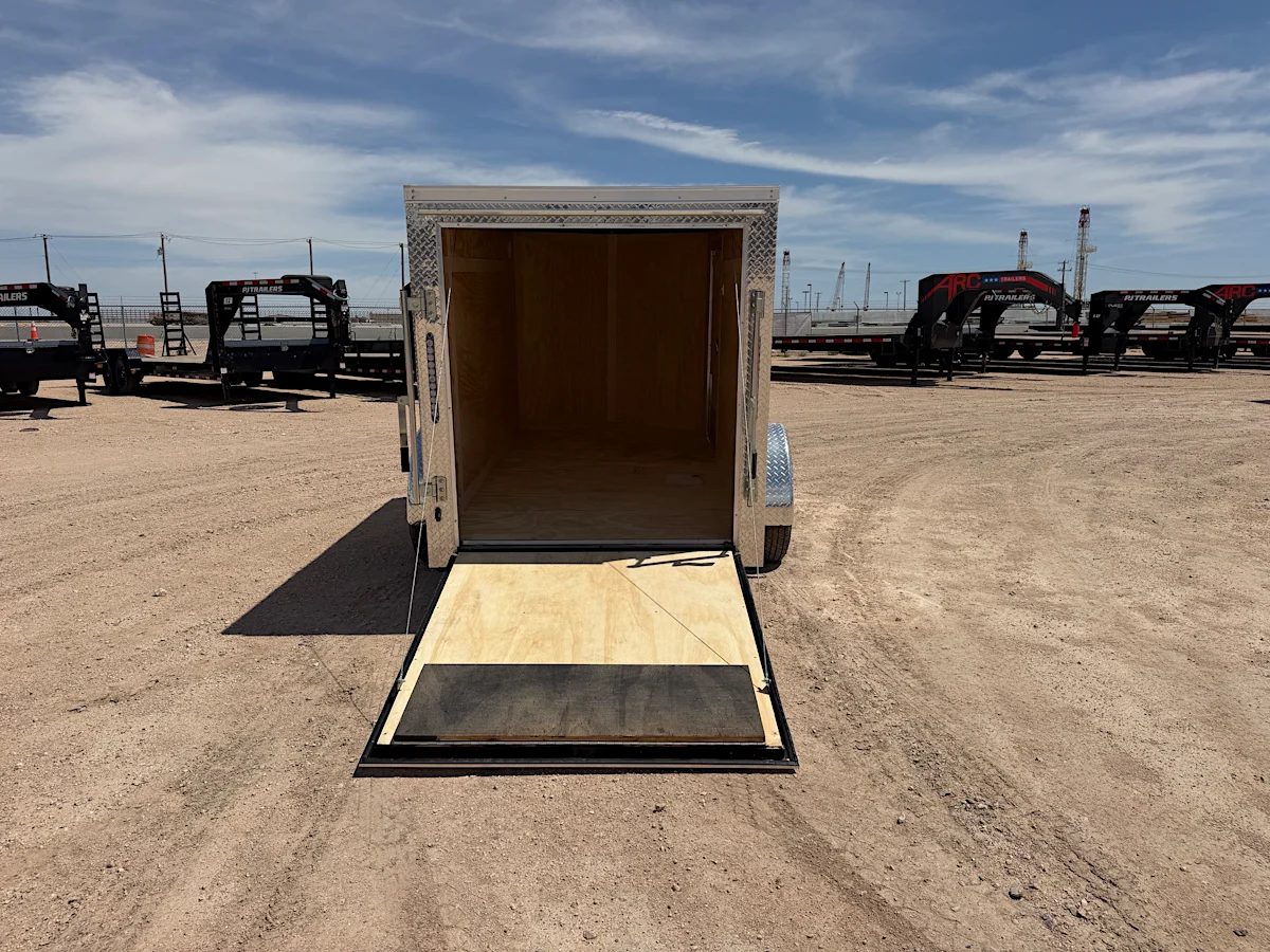 Continental Cargo 5'x10' Enclosed Cargo Trailer w/ Rear Ramp Door (C1) - Stock #91598 - Image 4 of 8 Continental Cargo 5'x10' Enclosed Cargo Trailer w/ Rear Ramp Door (C1) - Stock #91598 - Image 4 of 8