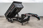 PJ Trailers 14'x83" 18k GN Low Pro Dump Trailer w/ 4' Sides (DX) Stock #91620 - Thumbnail 1