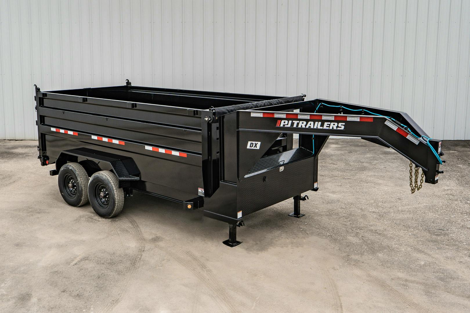 PJ Trailers 14'x83" 18k GN Low Pro Dump Trailer w/ 4' Sides (DX) - Stock #91620 - Image 2 of 34