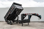 PJ Trailers 14'x83" 18k GN Low Pro Dump Trailer w/ 4' Sides (DX) Stock #91620 - Thumbnail 3