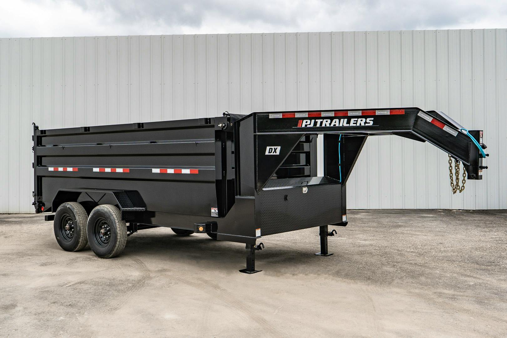 PJ Trailers 14'x83" 18k GN Low Pro Dump Trailer w/ 4' Sides (DX) - Stock #91620 - Image 4 of 34