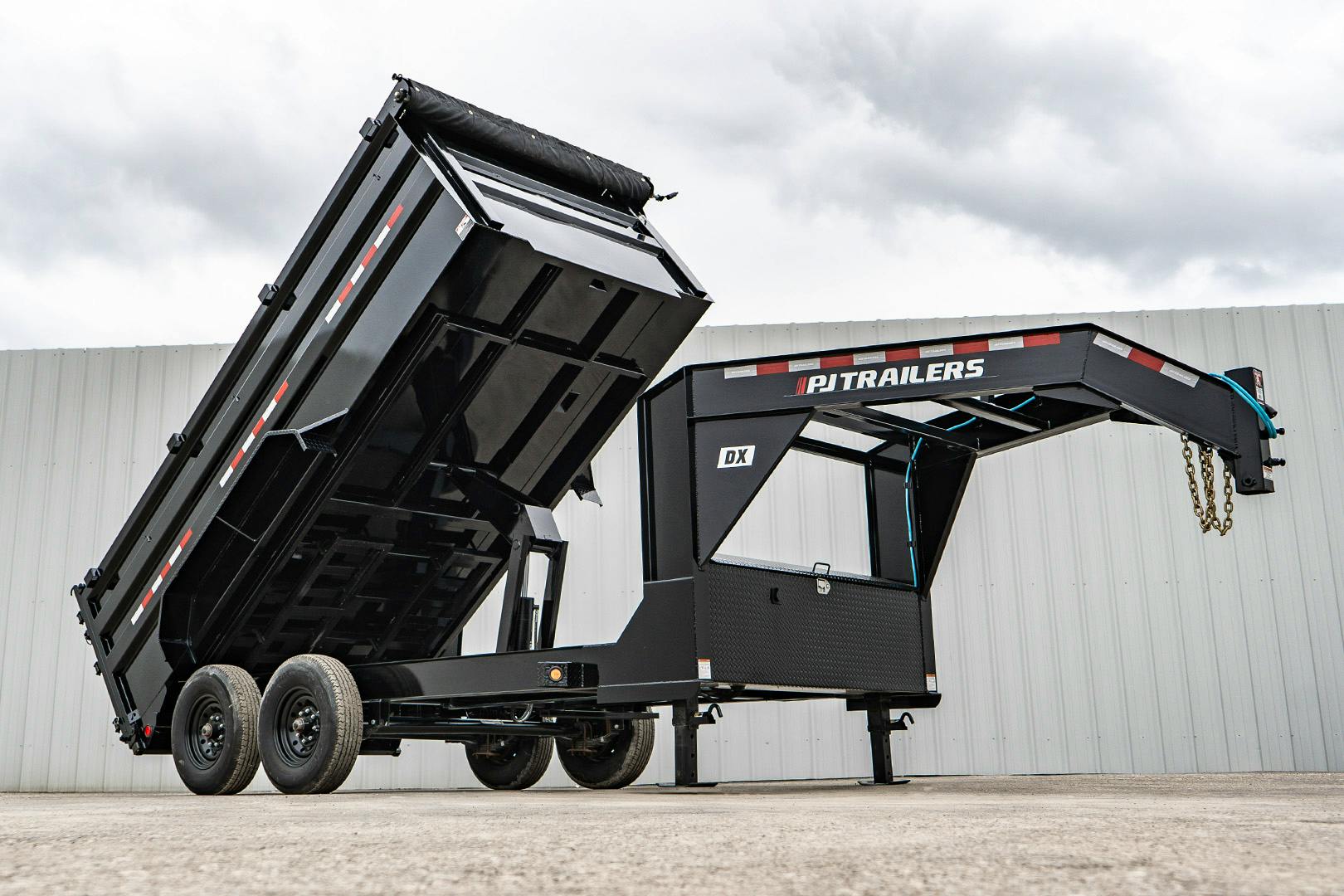 PJ Trailers 14'x83" 18k GN Low Pro Dump Trailer w/ 4' Sides (DX) - Stock #91620 - Image 5 of 34