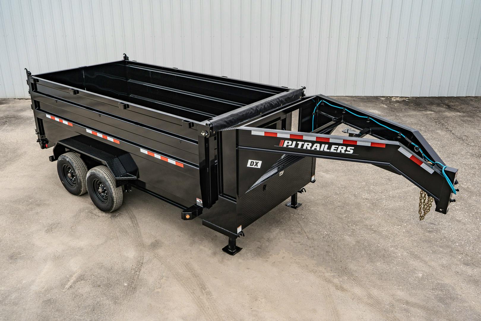 PJ Trailers 14'x83" 18k GN Low Pro Dump Trailer w/ 4' Sides (DX) - Stock #91620 - Image 7 of 34