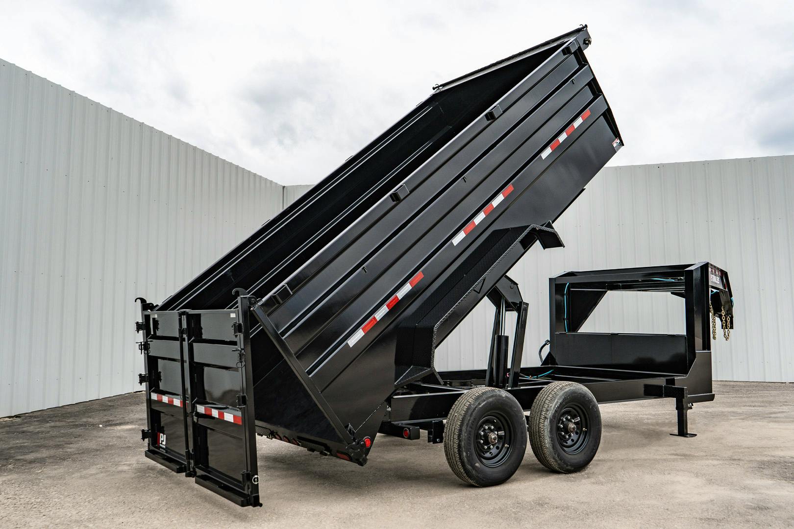PJ Trailers 14'x83" 18k GN Low Pro Dump Trailer w/ 4' Sides (DX) - Stock #91620 - Image 30 of 34