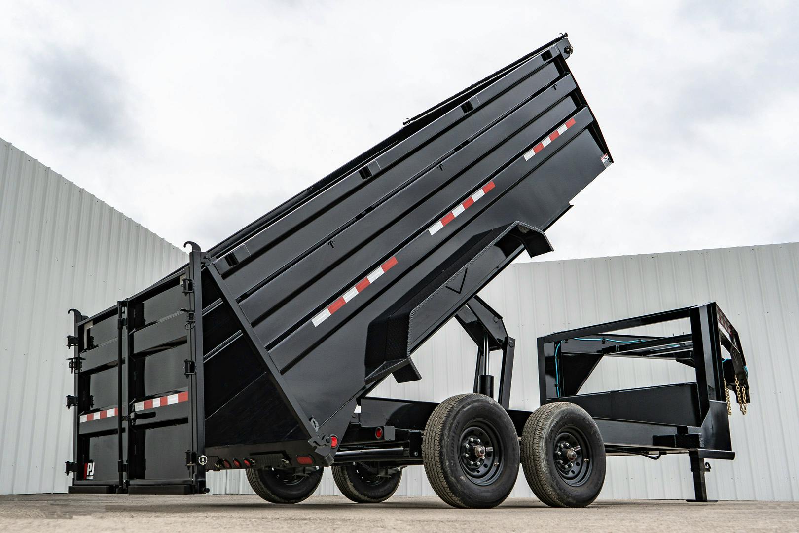 PJ Trailers 14'x83" 18k GN Low Pro Dump Trailer w/ 4' Sides (DX) - Stock #91620 - Image 32 of 34
