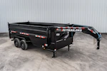 PJ Trailers 14'x83" Low Pro High Side Dump Trailer w/ 4' Sides (DM) Stock #91731 - Thumbnail 2