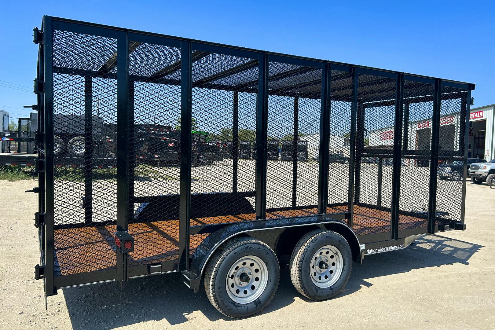 Texas Bragg 16'x77" Landscape Trash Trailer w/ Tandem Axle (LT) - Stock #91739 - Image 3 of 7
