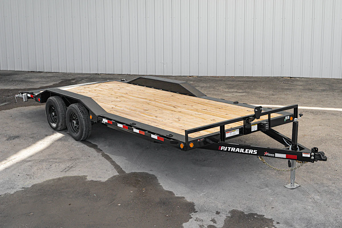 PJ Trailers 20'x102" 5" Channel Car Trailer (B5) - Stock #91746 - Image 1 of 18 PJ Trailers 20'x102" 5" Channel Car Trailer (B5) - Stock #91746 - Image 1 of 18