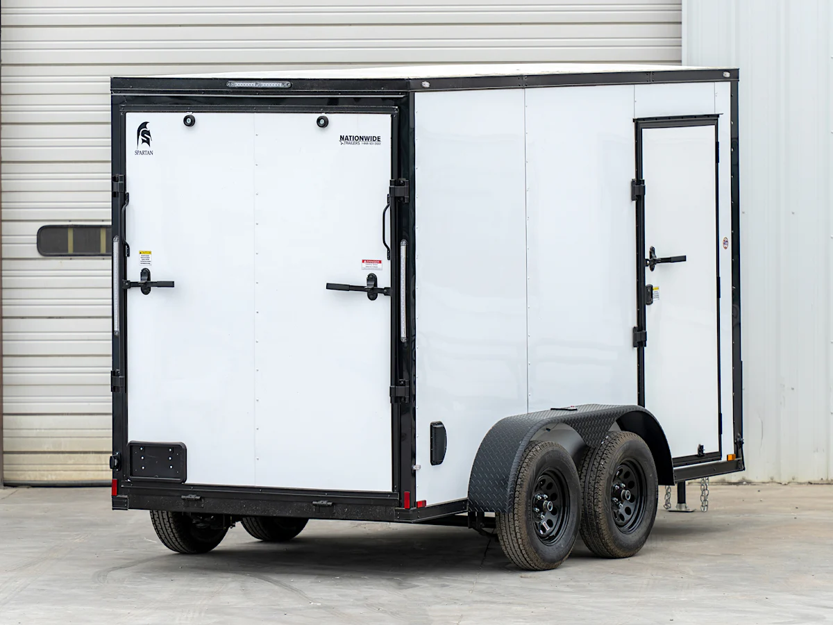 Spartan 6'x12' Enclosed Cargo Trailer w/ Rear Ramp Door (C2) - Stock #91802 - Image 4 of 4 Spartan 6'x12' Enclosed Cargo Trailer w/ Rear Ramp Door (C2) - Stock #91802 - Image 4 of 4