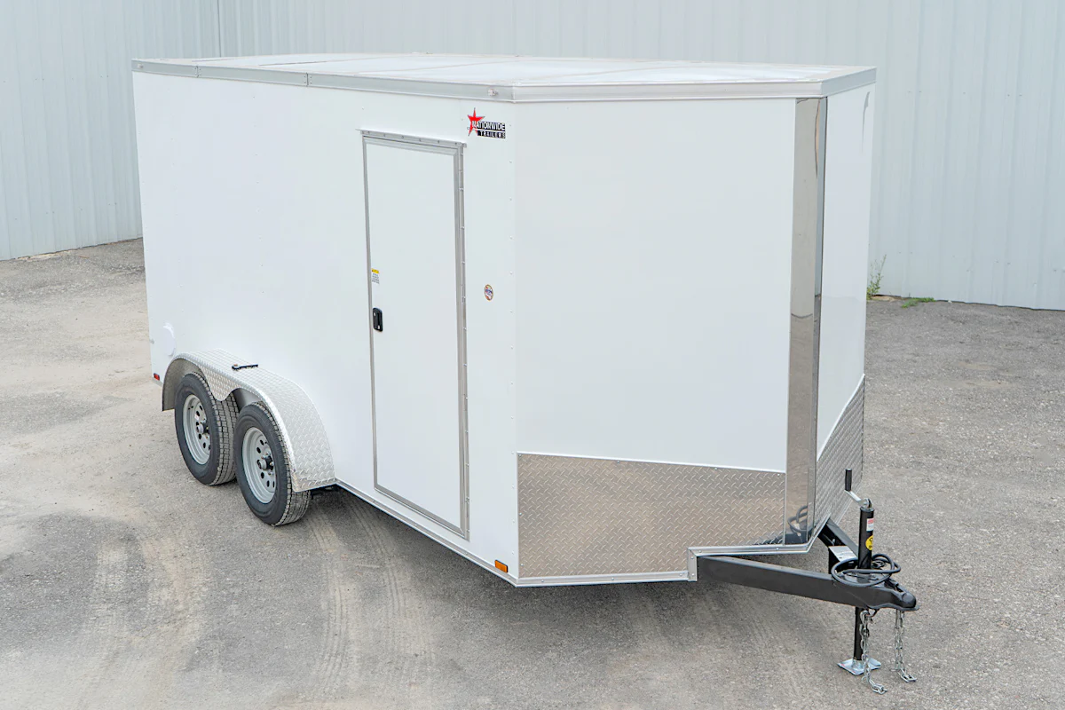Spartan 7'x14' Enclosed Cargo Trailer w/ Rear Ramp Door (C2) - Stock #91871 - Image 1 of 19 Spartan 7'x14' Enclosed Cargo Trailer w/ Rear Ramp Door (C2) - Stock #91871 - Image 1 of 19
