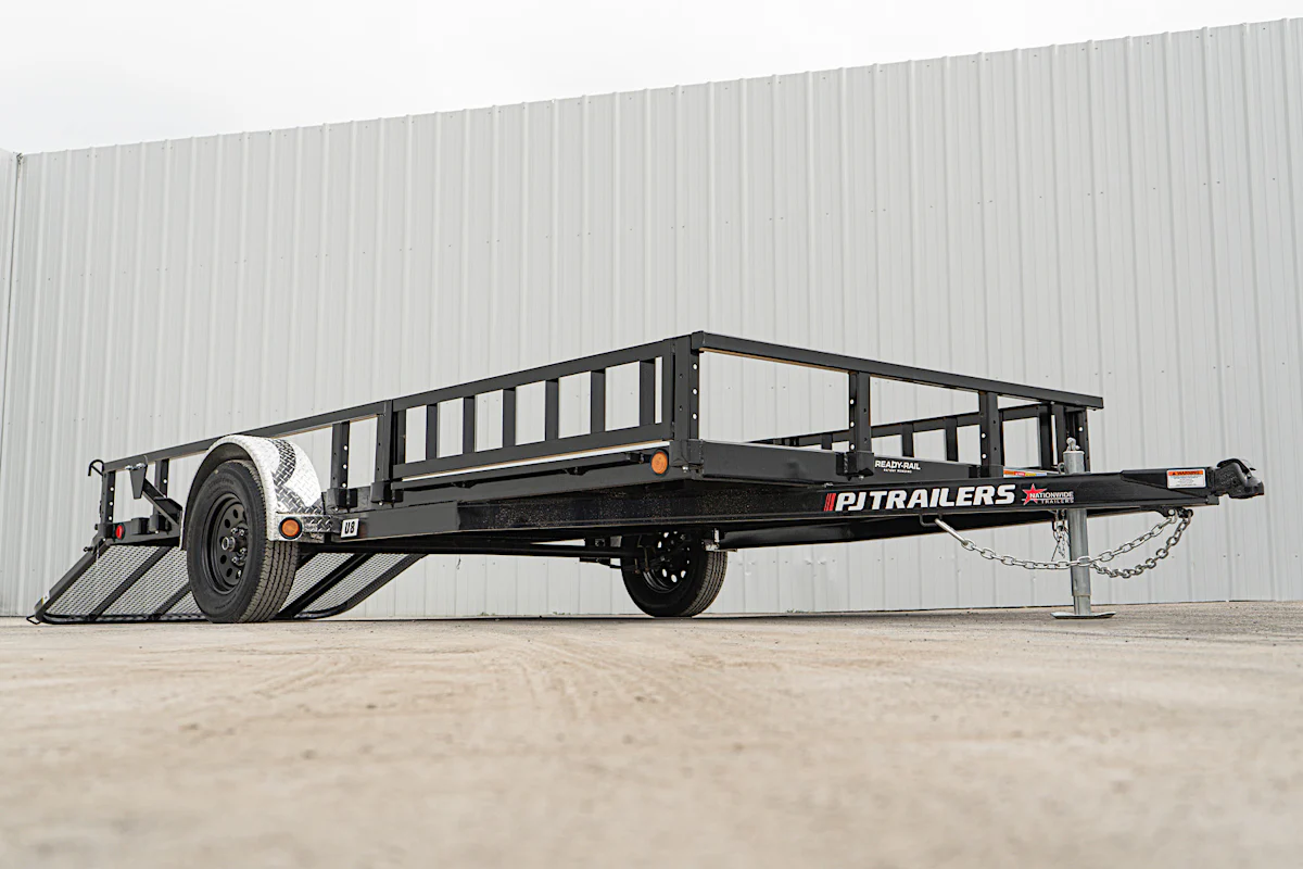 PJ Trailers 14'x83" Single Axle 4" Channel Utility Trailer (U8) - Stock #91876 - Image 6 of 19 PJ Trailers 14'x83" Single Axle 4" Channel Utility Trailer (U8) - Stock #91876 - Image 6 of 19