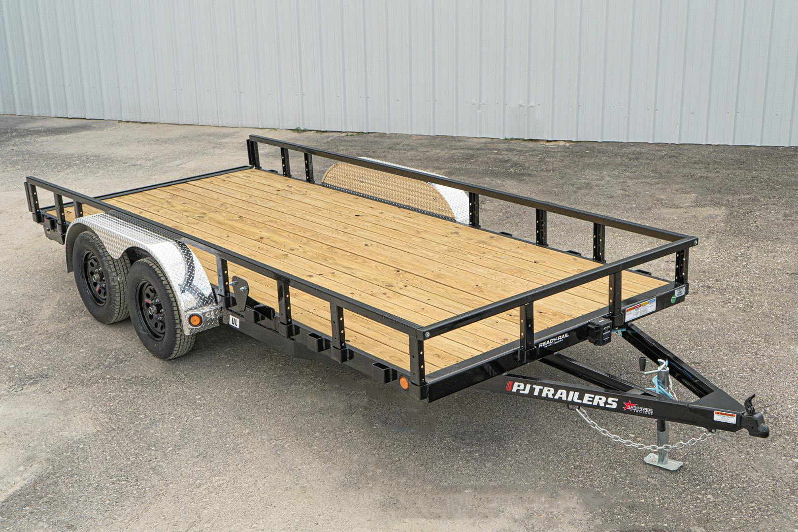 PJ Trailers 16'x83" Tandem Axle 4" Channel Utility Trailer (UL) - Stock #91879 - Image 1 of 14