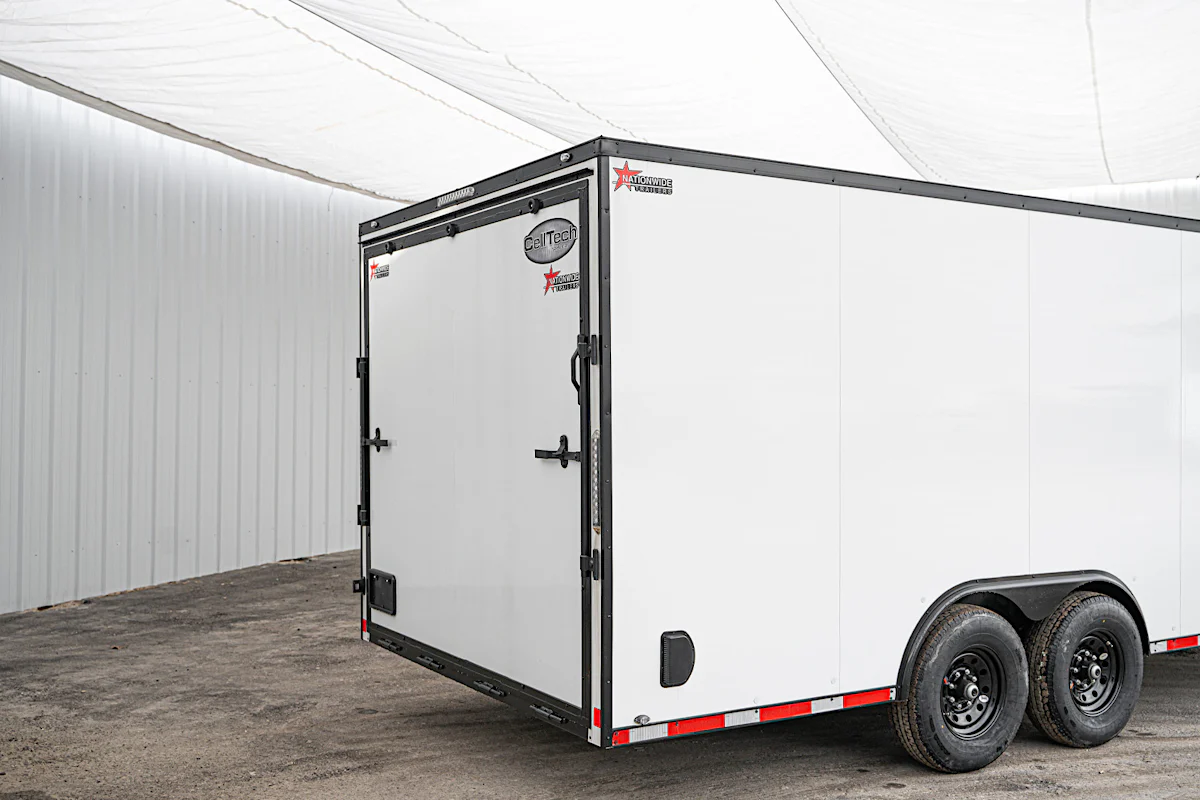 CellTech 8.5'x20' All-Steel Enclosed Cargo Trailer w/ Rear Ramp Door (C2) - Stock #91944 - Image 16 of 19 CellTech 8.5'x20' All-Steel Enclosed Cargo Trailer w/ Rear Ramp Door (C2) - Stock #91944 - Image 16 of 19