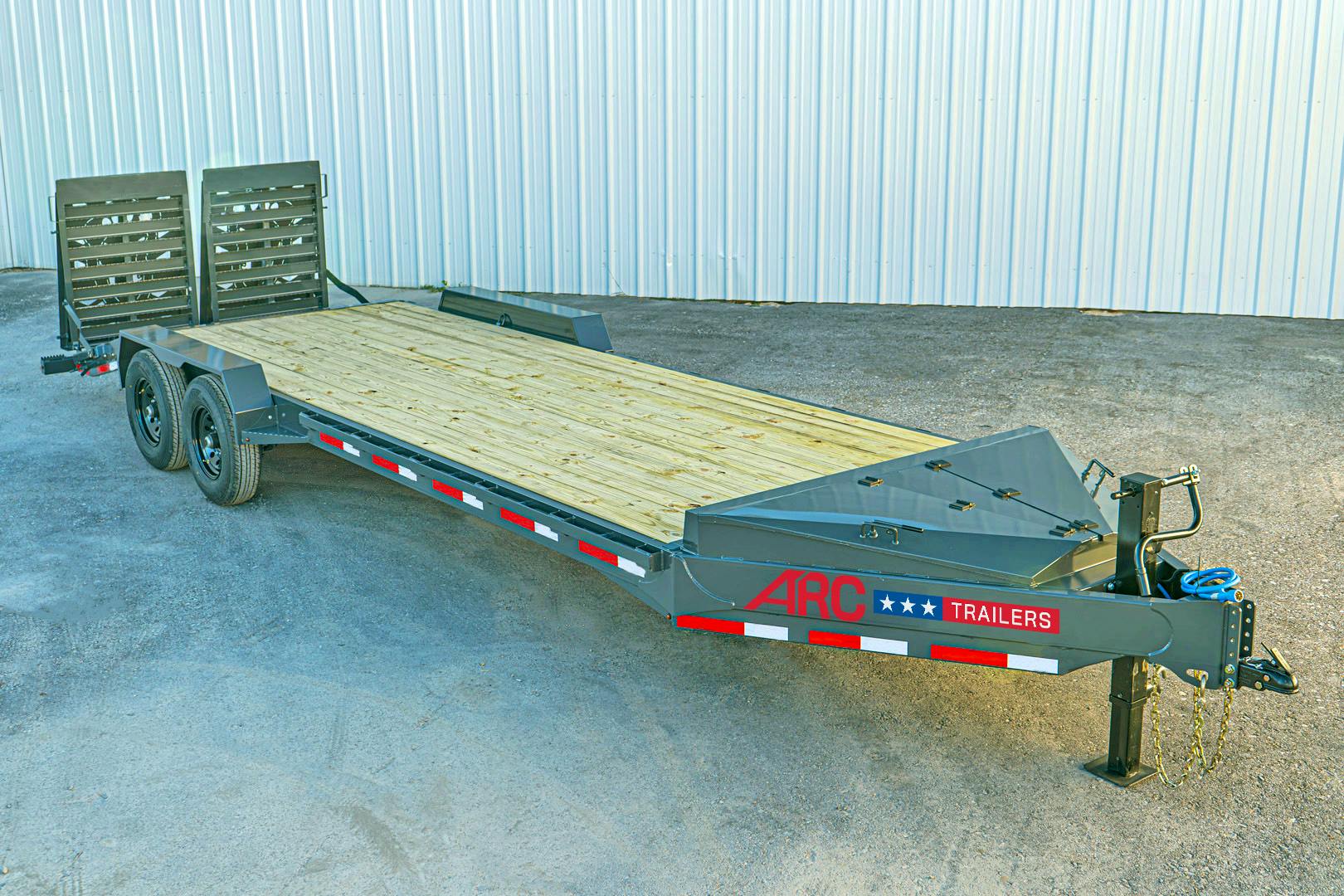 ARC Trailers 24'x83" 14K HD Equipment Hauler w/ 4' Dovetail & Bigfoot Ramps (BEQ) - Stock #91957 - Image 1 of 4