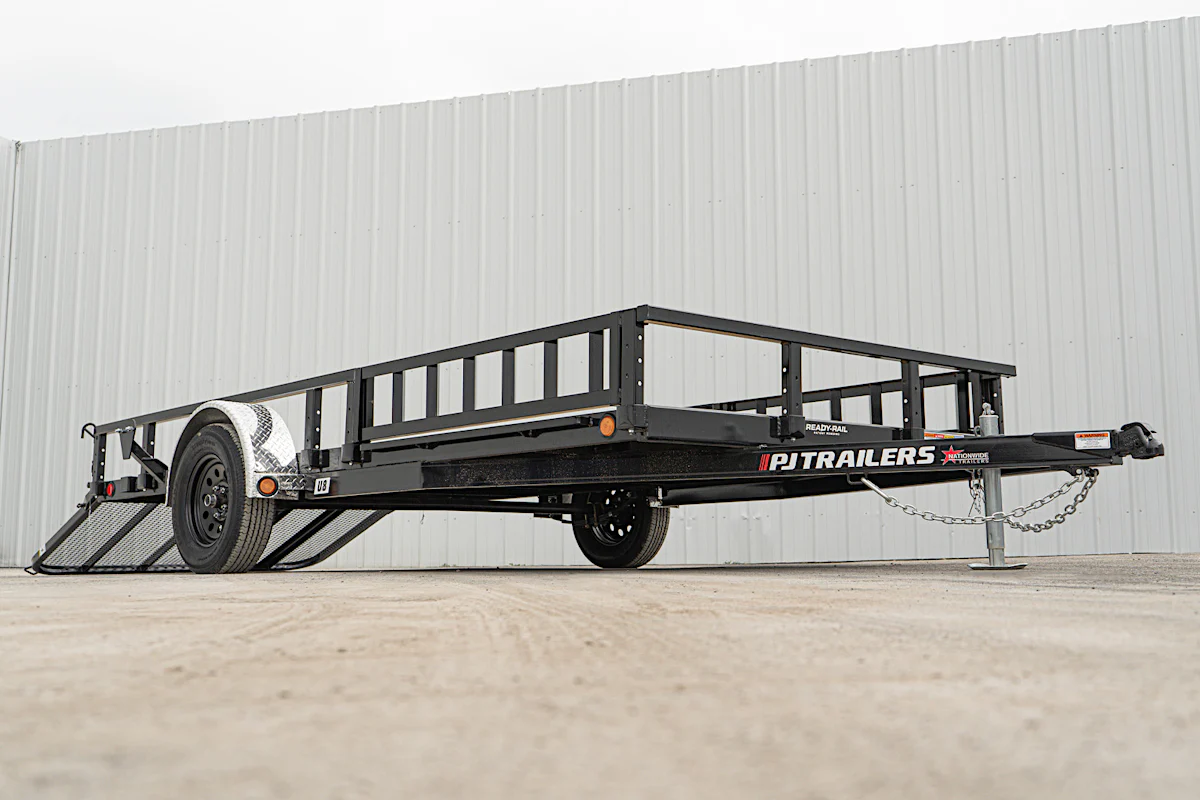 PJ Trailers 14'x83" Single Axle 4" Channel Utility Trailer (U8) - Stock #91996 - Image 6 of 19 PJ Trailers 14'x83" Single Axle 4" Channel Utility Trailer (U8) - Stock #91996 - Image 6 of 19