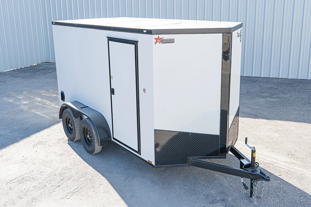 Spartan 6'x12' Enclosed Cargo Trailer w/ Rear Ramp Door (C2) - Stock #92073 - Image 1 of 19 Spartan 6'x12' Enclosed Cargo Trailer w/ Rear Ramp Door (C2) - Stock #92073 - Image 1 of 19
