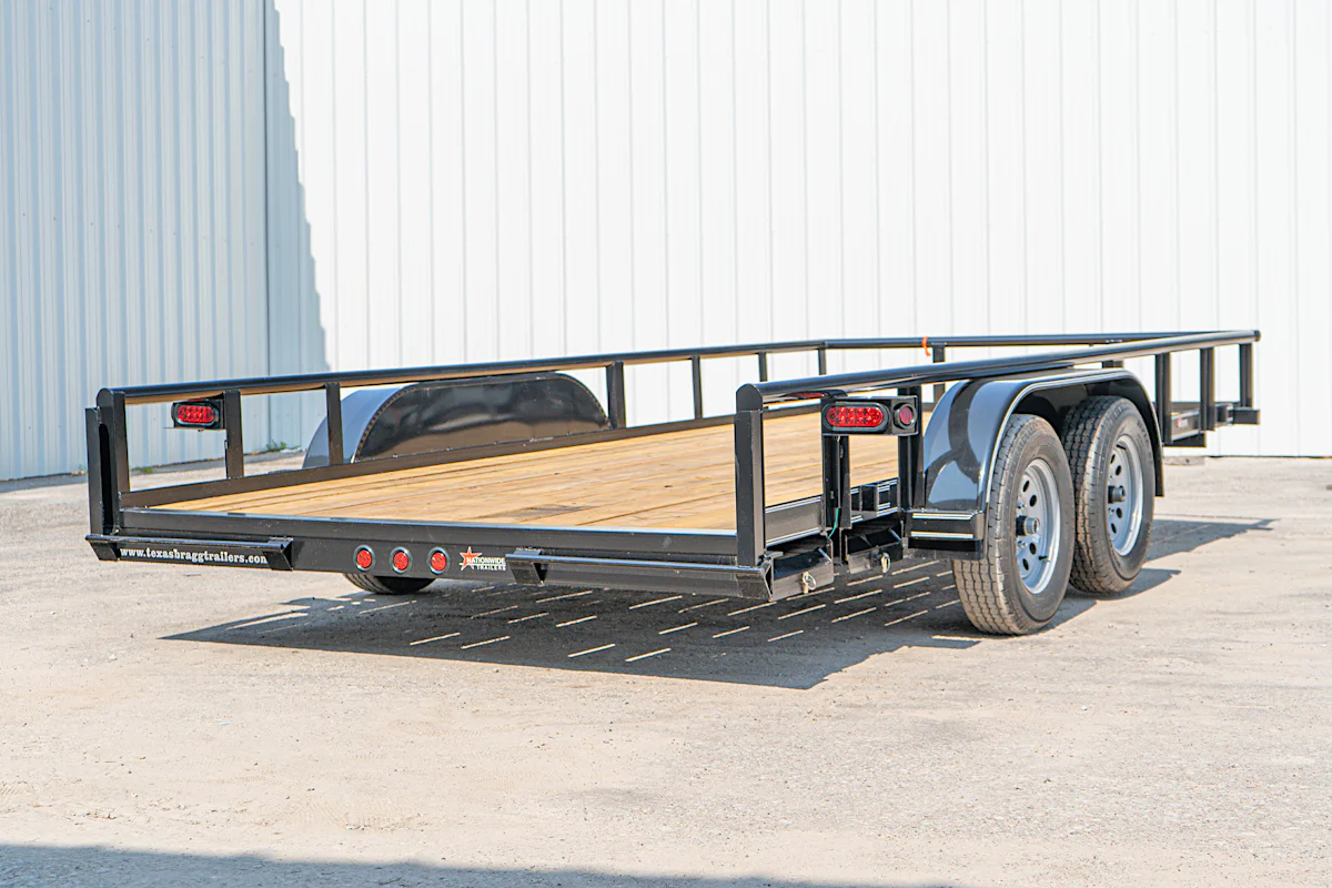Texas Bragg 16'x83" Utility Trailer w/ Slide-In Ramps (U2) - Stock #92202 - Image 2 of 9 Texas Bragg 16'x83" Utility Trailer w/ Slide-In Ramps (U2) - Stock #92202 - Image 2 of 9