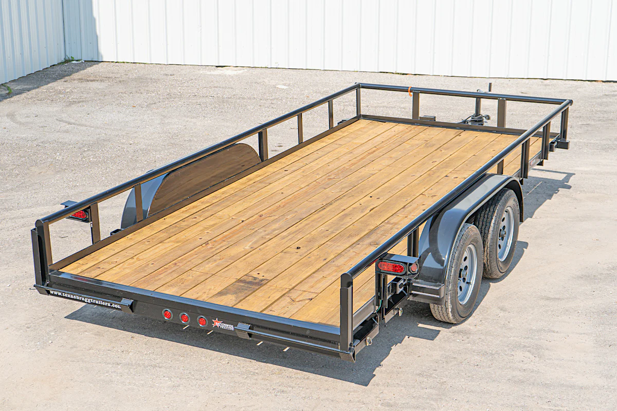 Texas Bragg 16'x83" Utility Trailer w/ Slide-In Ramps (U2) - Stock #92202 - Image 9 of 9 Texas Bragg 16'x83" Utility Trailer w/ Slide-In Ramps (U2) - Stock #92202 - Image 9 of 9