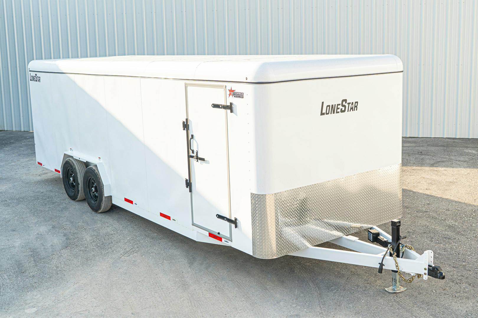LoneStar 7.10'x24' 14k Steel Enclosed Cargo Trailer w/ Rear Ramp Door (C2)