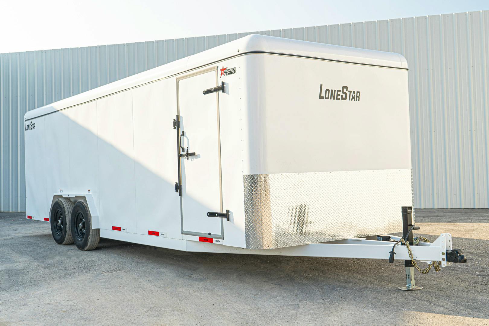 LoneStar 7.10'x24' 14k Steel Enclosed Cargo Trailer w/ Rear Ramp Door (C2)