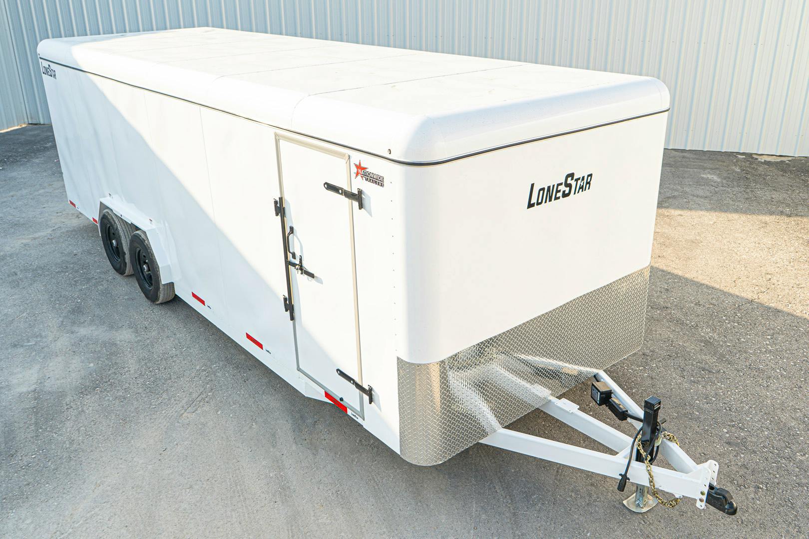 LoneStar 7.10'x24' 14k Steel Enclosed Cargo Trailer w/ Rear Ramp Door (C2)