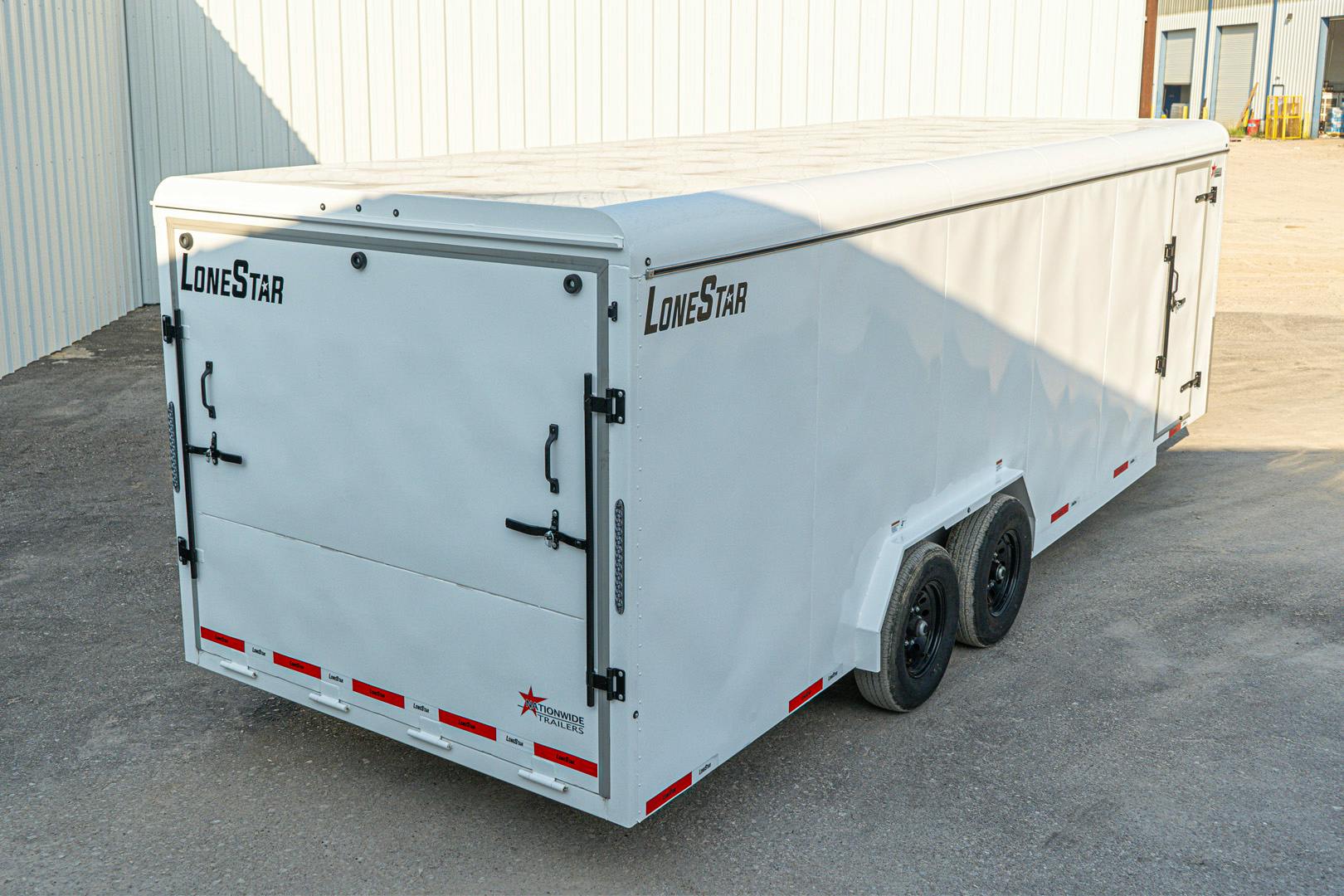 LoneStar 7.10'x24' 14k Steel Enclosed Cargo Trailer w/ Rear Ramp Door (C2)